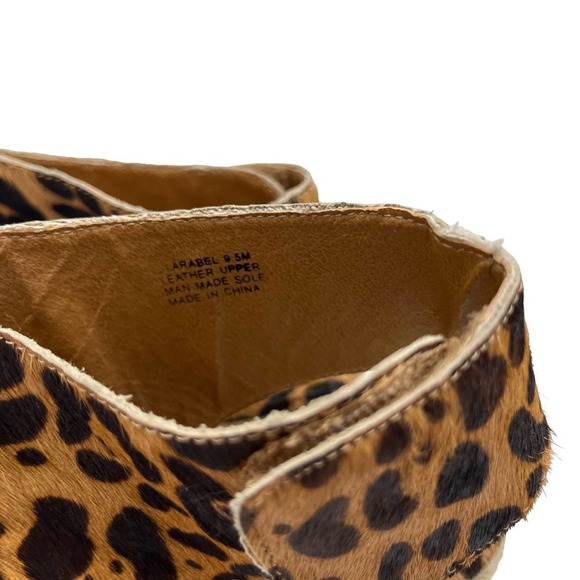 Kelsi Dagger Tan Black Clarabel Animal Print Self Fastener Wedges 9.5 - Picture 5 of 7
